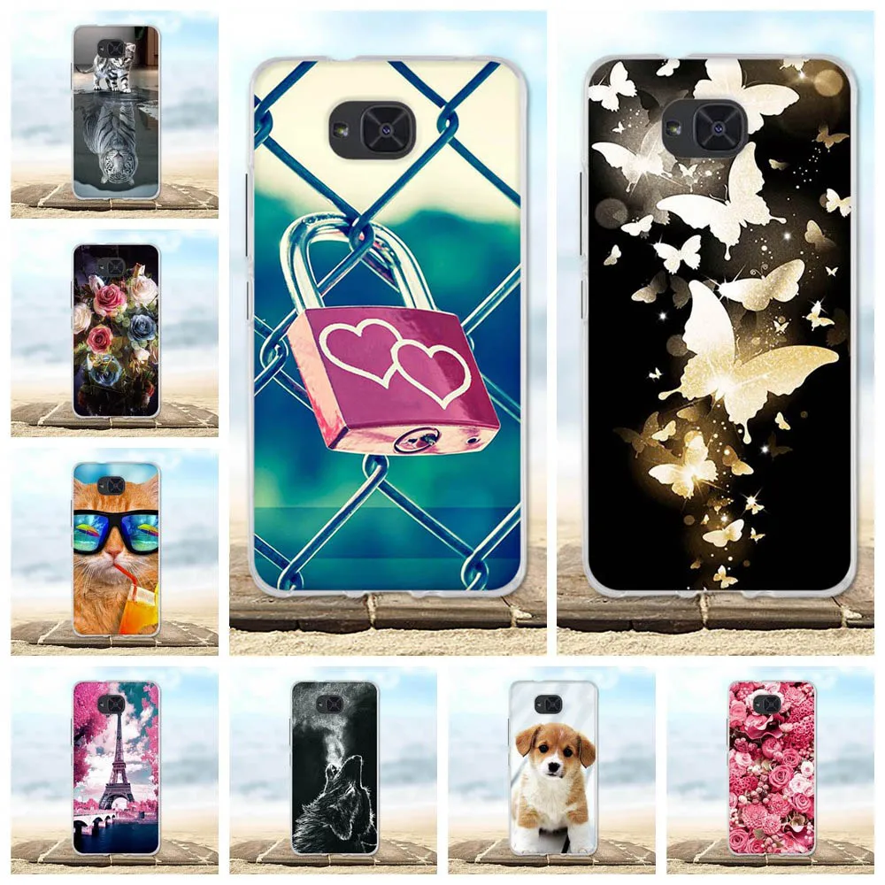 

For Case BQ Aquaris U2 / BQ Aquaris U2 Lite Cover Silicone TPU Painted Protective Fundas Cute Cat For BQ U2 Lite Phone Cases