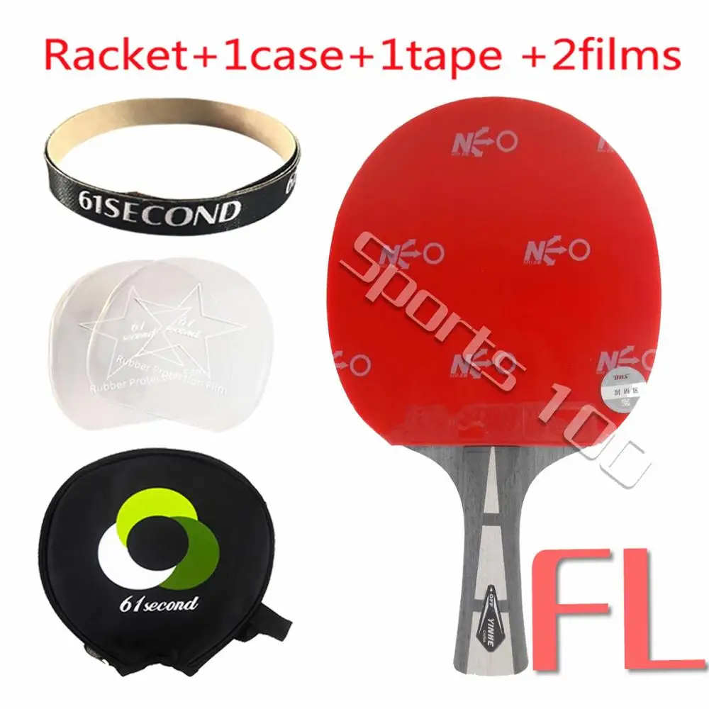 FL with Y 1case Pro Combo ракетка YINHE Galaxy Uranus.2 длинный Shakehand-FL с Palio HK1997 Biotech и DHS NEO Hurricane 3 - Цвет: FL with Y 1case