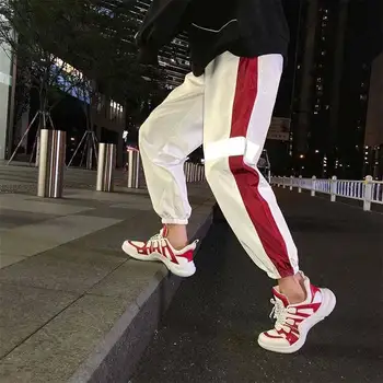 

2020 Summer Joggers Trousers Men Pants Casual Thin Reflective Streetwear Pants Men Jogger Ankle-Length Harem Pants Men Clothes