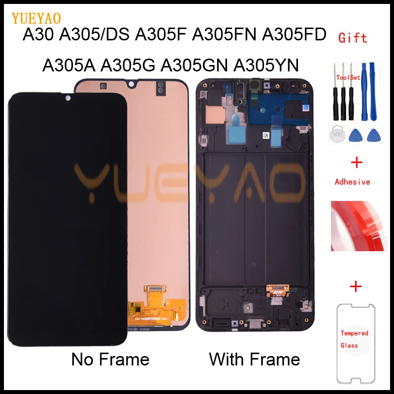 ЖК-дисплей 6 4 дюйма для SAMSUNG GALAXY A30 A305/DS A305FN A305G A305GN A305YN с дигитайзером сенсорного
