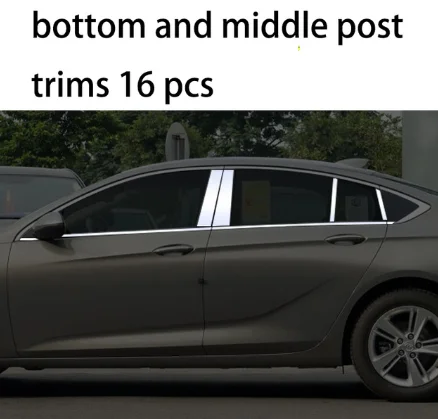 Накладки на окна автомобиля из нержавеющей стали для buick regal Opel Insignia Vauxhall Insignia Holden Commodore - Цвет: 16 pcs trims