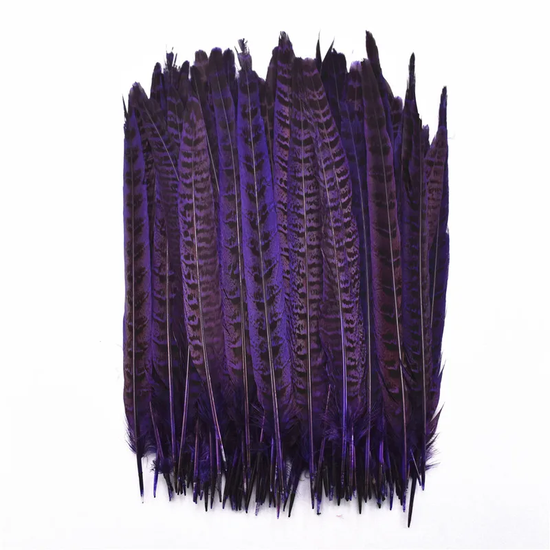 Purple 1 10 шт./партия, женские перья из хвоста фазана 25-30 см/10-1" натуральные перья фазана для рукоделия, свадебные украшения - Цвет: Purple 1