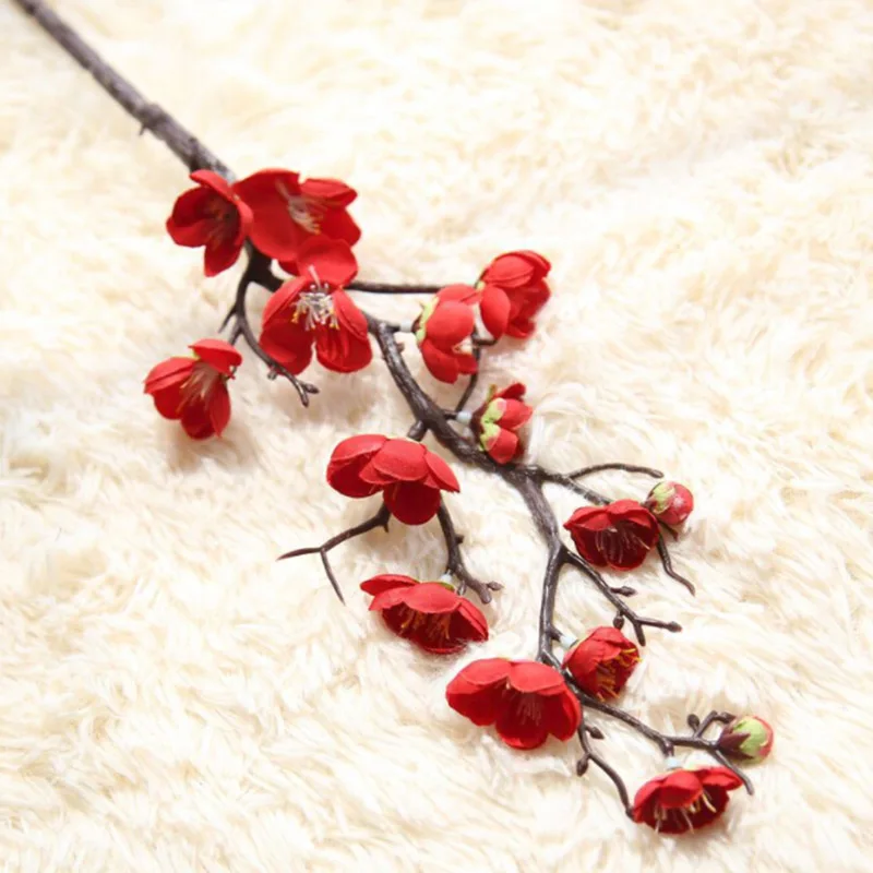 

High Quality Fake Plum Blossom Branch Flower Tree Home Hotel Wedding Party Decor