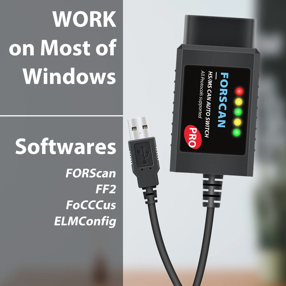 US $41.45 Elm327 V15 Hs MsCan Made For Forscan Pro Car Scan Tool For Ford Hidden Function Programming Obd2 Diagnostic Scanner