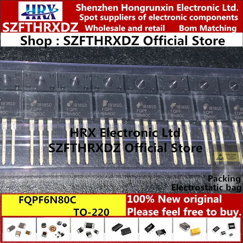 FQPF6N80C TO-220F FQPF 6N80C TO220F 6N80 800V 5.5A MOSFET 800V N-Ch Q-FET advance c-серия 50 шт./трубка(10 шт