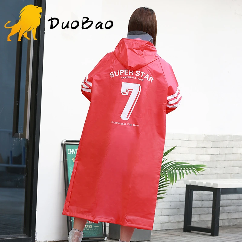 Hunting Jacket EVA Black Red Raincoat Alan Walker Pattern Outdoor Men's Long Style Hiking Ride Poncho Environmental Rain Coat | Спорт и