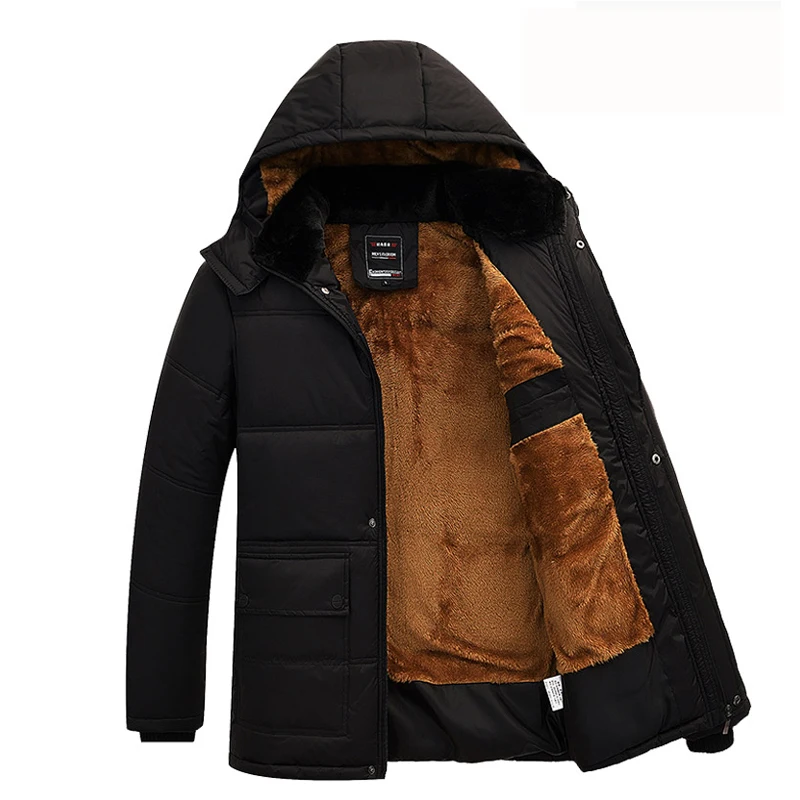 

2020 New Men Jacket Coats Thicken Warm Winter Windproof Jackets Casual Mens Down Parka Hooded Outwear Cotton-padded Jacket