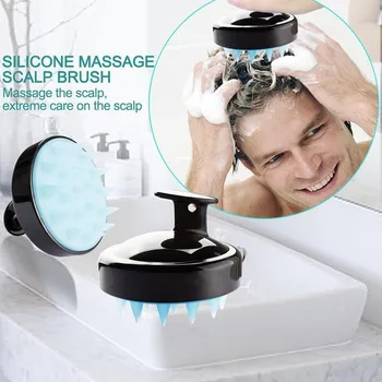 

Silicone Shampoo Brush For Adult Kids Baby Soft Massage Washing Shower Hair Brushes Handheld Head Scalp Massager Cleaning Comb