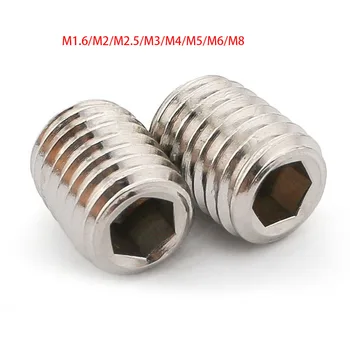 

10/20/50PCS M3 M4 M5 M6 M1.6 M2 M2.5 M8 Din916 Stainless Steel Hollow Cutting Point Screw Hexagon Head Screws With Hole At