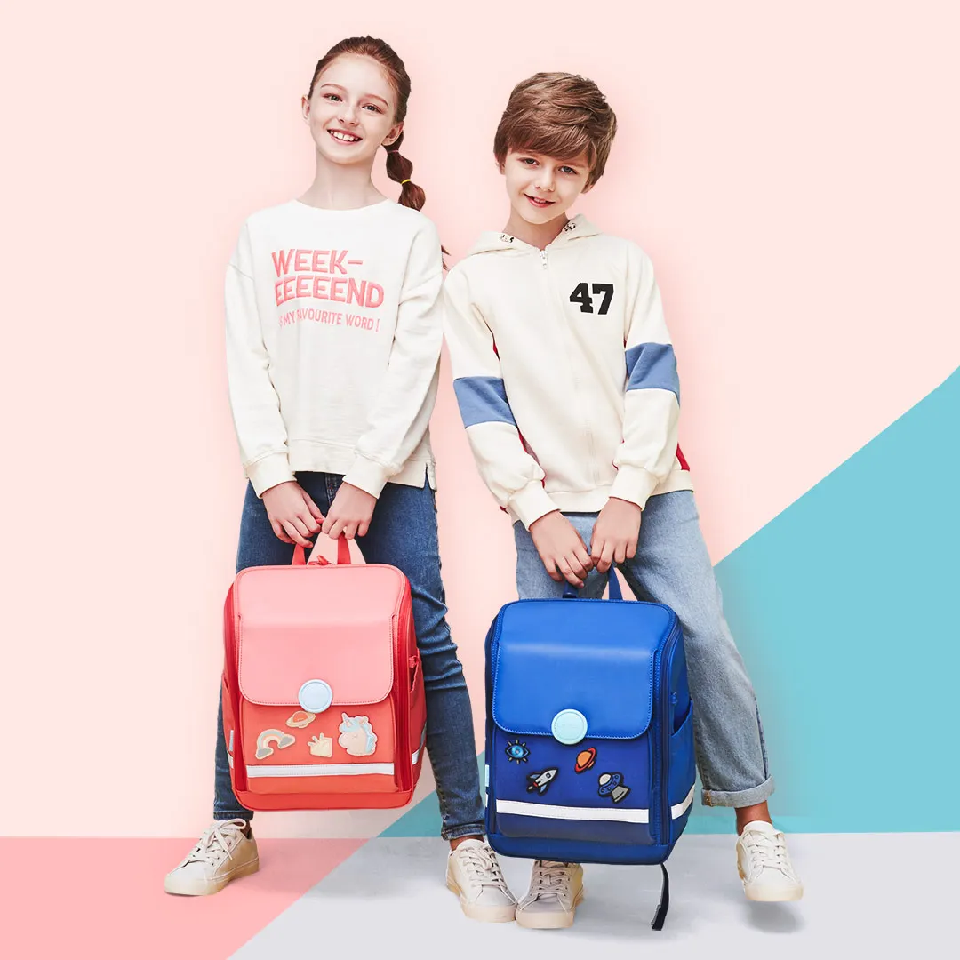 

25L Kids Children Backpack Rucksack Adjustable Reflective Large Capacity Waterproof Student School Shoulder Bag