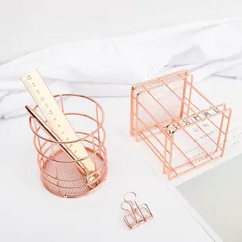 

Square Mesh Round Pens Ruler Stationery Holder Storage Case Container Organizer