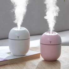 

220ML Mini Ultrasonic Air Humidifier LED Lamp USB Essential Oil Diffuser Car Purifier Aroma Anion Mist Maker With Romantic Ligh