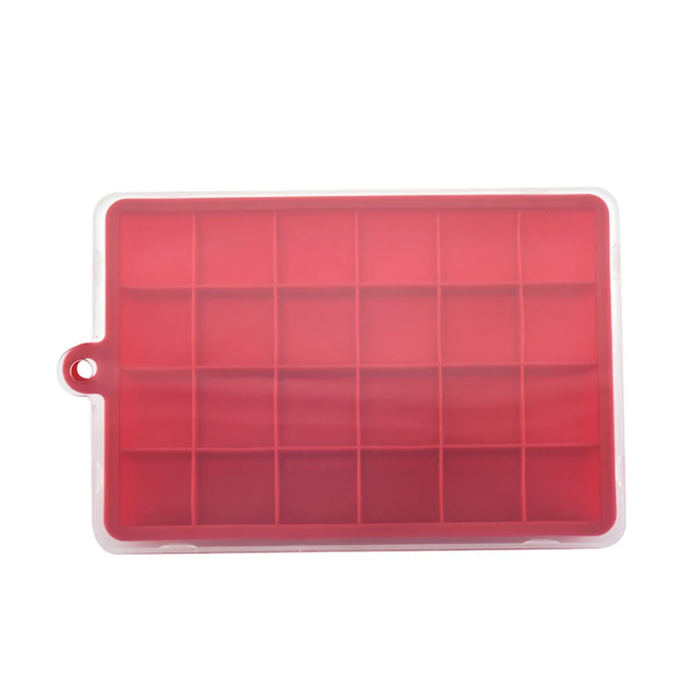 Силиконовый поднос для льда с 24 ячейками и крышкой инструмент самостоятельного
