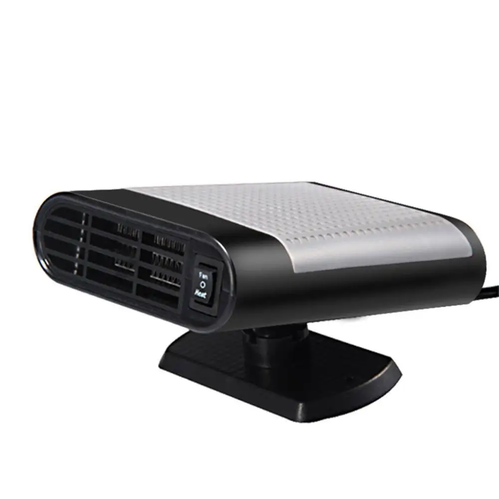 12V black grey 12 В/24 В быстрый нагрев быстро размораживающий Разогреватель туманоуловитель Автомобильный Вентилятор охлаждения тепла авто лобовое стекло керамический нагреватель - Название цвета: 12V black grey