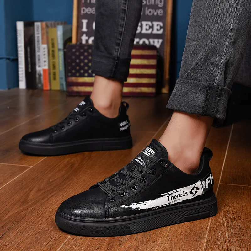 

Street Hip Hop Sneakers Men's plus Velvet Cool Lace up Front MEN'S Casual Shoes Fashion Microfiber Athletic Shoes