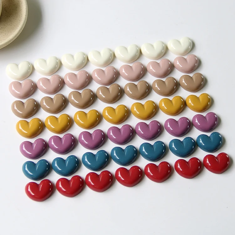 

Cute Peach Heart Love Heart-shaped Resin Patch Accessories Diy Handmade Keychain/Earrings/Phone Case/Hair Rope Accessory