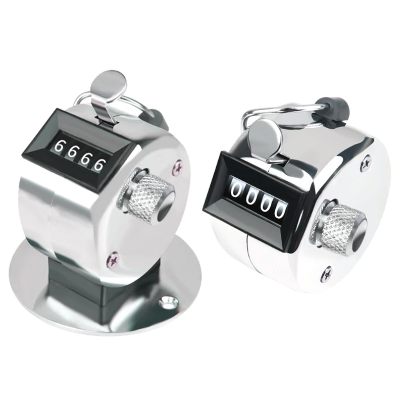 

Portable 4 Digit Number Handheld Tally Counter Mini Mechanical Digital Manual Counting Hand Click Golf Clicker