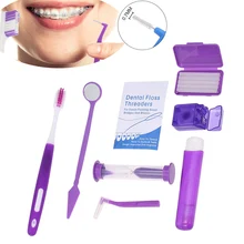 Ортодонтический набор для ухода за зубами межзубная щетка чистка зубов Зубная щетка набор зеркал воск песочные часы зубная нить гигиена полости рта инструменты