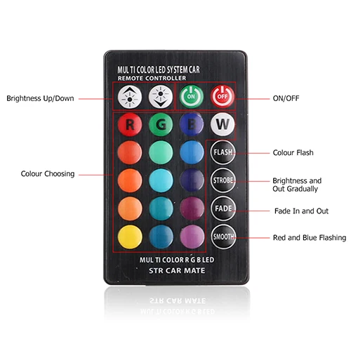 dropshipping 1 Pair T10 RGB Car Interior Decoration Width Lamp Light With Remote Control 12V 6 SMD Auto Atmosphere Lamps OE88