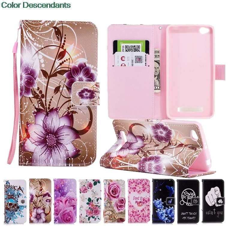 waterproof case for huawei Colorful Luxury Flip Leather Case For Huawei Honor 9 Lite 7X 6C Pro 6A Flower Cover For Huawei P20 Lite Pro P10 P Smart Y3 2017 huawei waterproof phone case