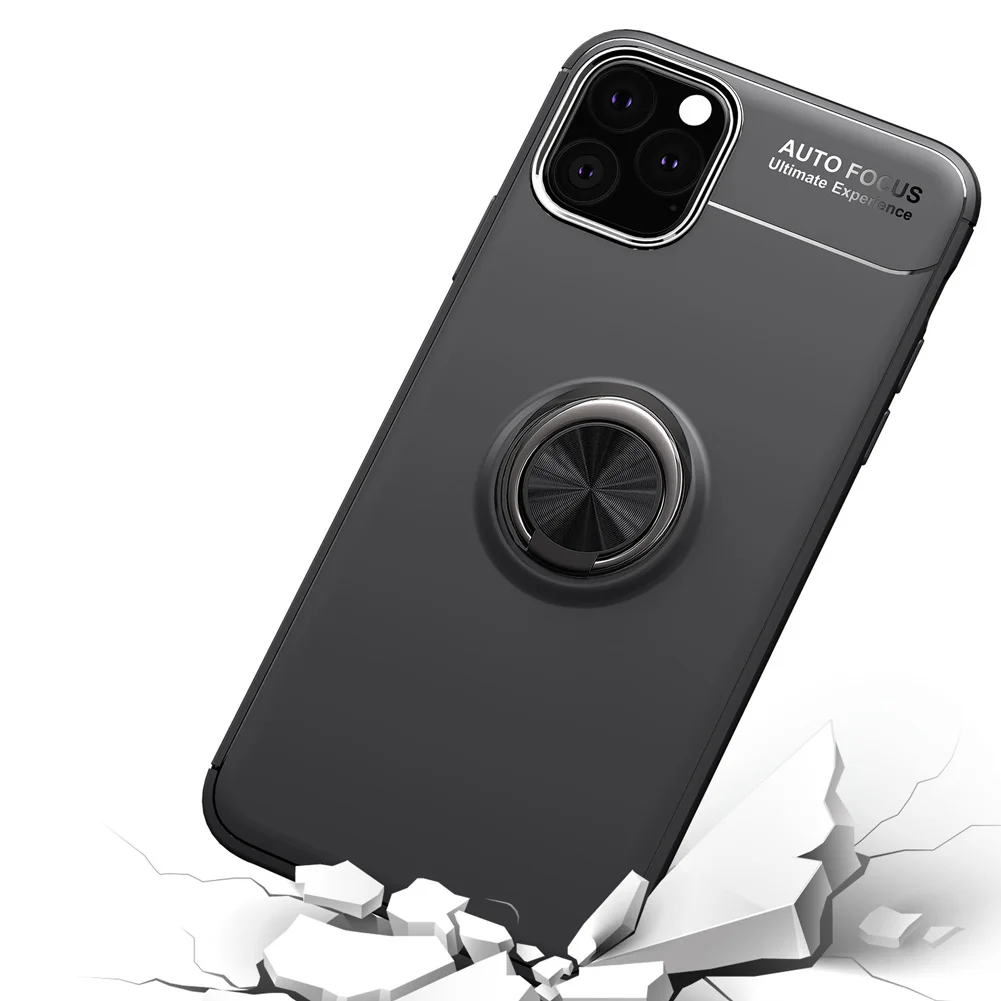 TPU ультра тонкий чехол с магнитной автомобиля с кольцом-держателем для iPhone 11/11Pro Max LFX-ING
