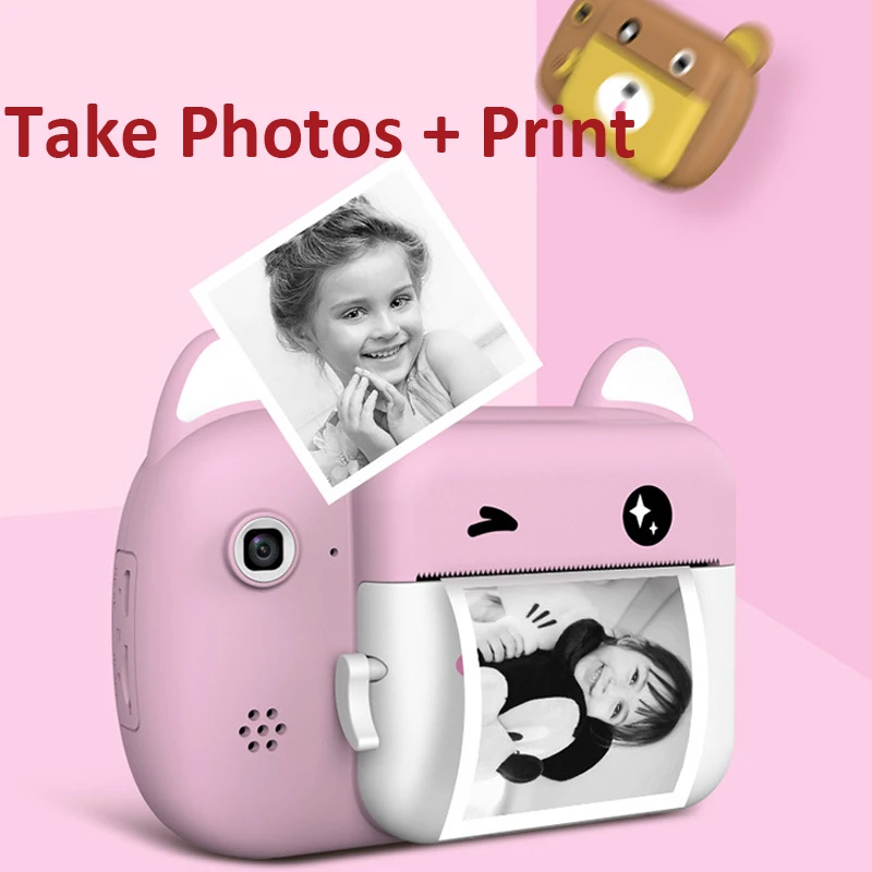 

Kids Instant Camera For Children Camera Instant Print Camera For Kids 1080P HD Digital Camera With Photo Paper Toys Camera Gifts