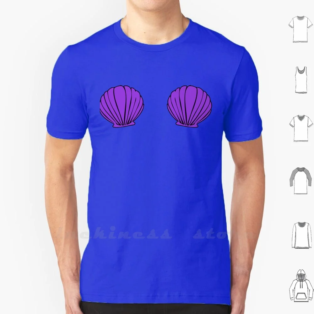 Sea Shell Boobs T-shirt Cool Funny Mermaid Vintage Tee