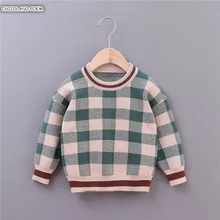 Свитера для мальчиков; осенне-зимний клетчатый свитер для маленьких девочек; кардиган; хлопковые свитера для маленьких девочек; свитера для маленьких детей; кардиган для мальчиков