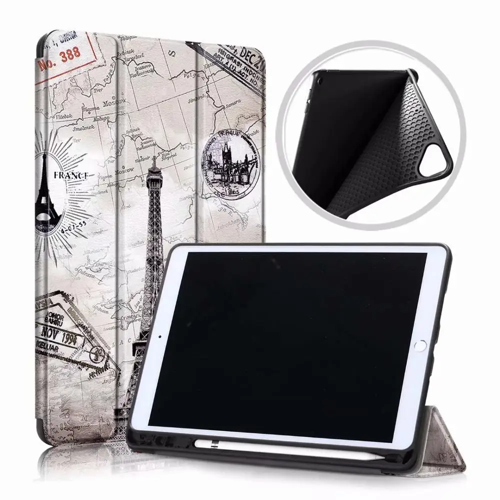 Style 7 Магнитный смарт-чехол для iPad 10,2 чехол с карманом для ручки Тонкий чехол-подставка для iPad 7-го поколения Автоматический Режим сна/пробуждения чехол для планшета - Цвет: Style 7