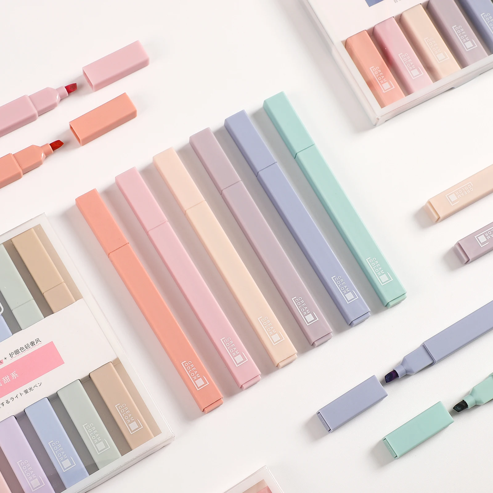 PROD 1005003474357181 6pcs/set Light Color Marker Pen DIY Handbook
Diary Decoration Light Color Series Highlighter Creative Student
Stationery Kawaii