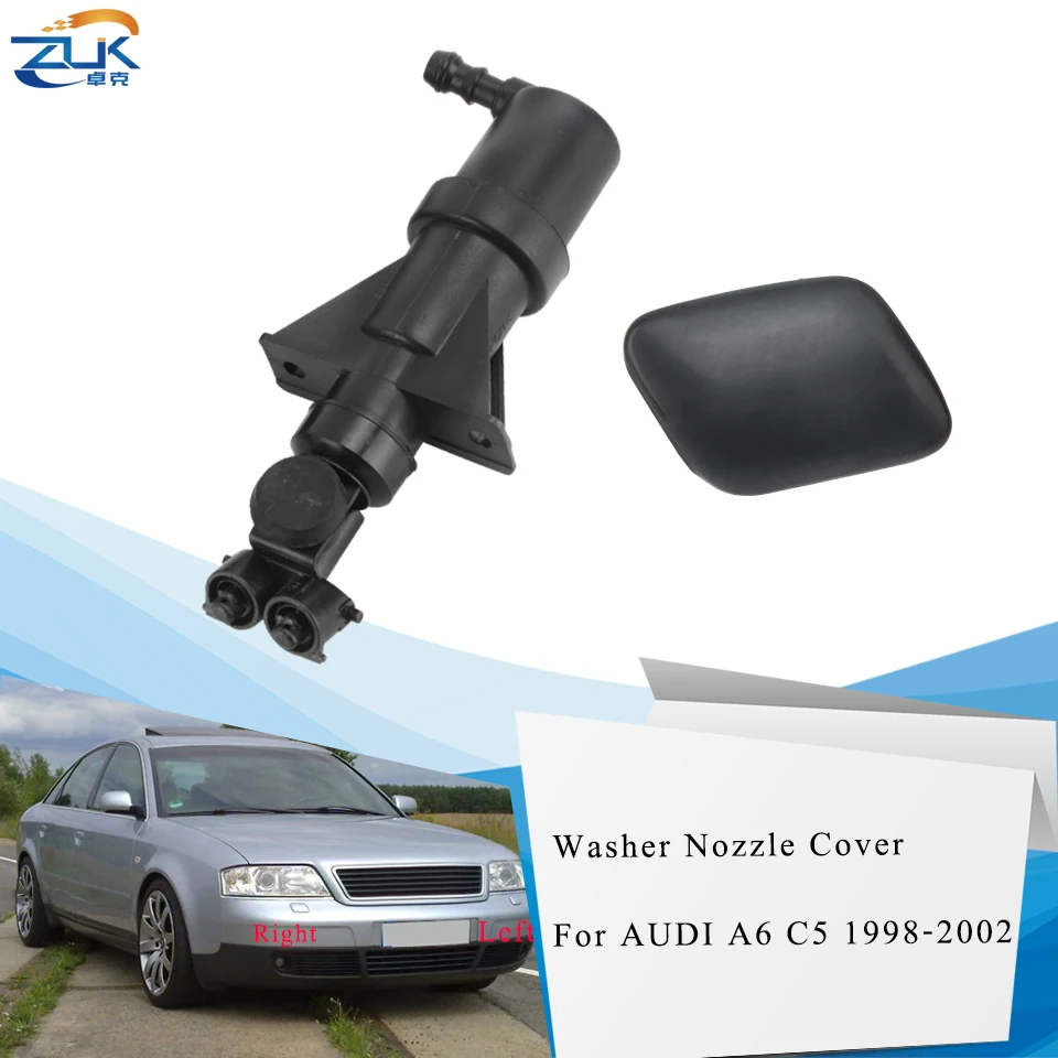 

ZUK Headlight Headlamp Water Spray Nozzle Jet Actuator With Washer Cover Cap Case Lid For AUDI A6 C5 1998 1999 2000 2001 2002