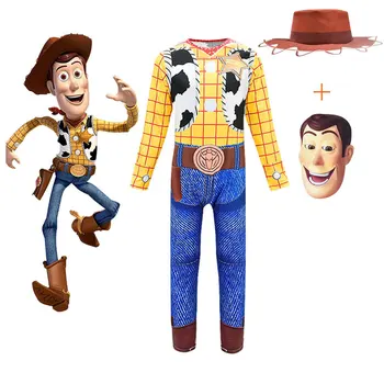 

Boys girls set New Movie Toy Story 4 Christmas Kids Clothes Suit Toddler Baby Clothing Cowgirl Cosplay Costume Bag Fancy clothes