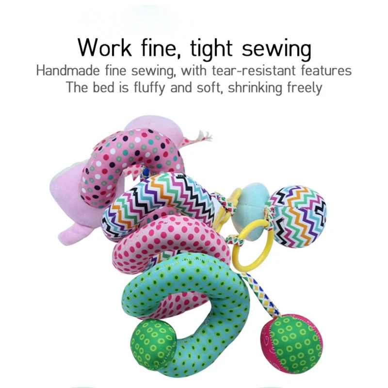 New Baby Stroller Toys Arch Rattles Hanging Cute Plush Animals Bed Around For Baby Education Toy 5