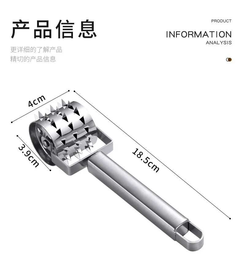 Мясо сосна из нержавеющей стали рыхлый мясо молоточек для мяса молоток прокатки нежное мясо пробивая Дырокол выпечки