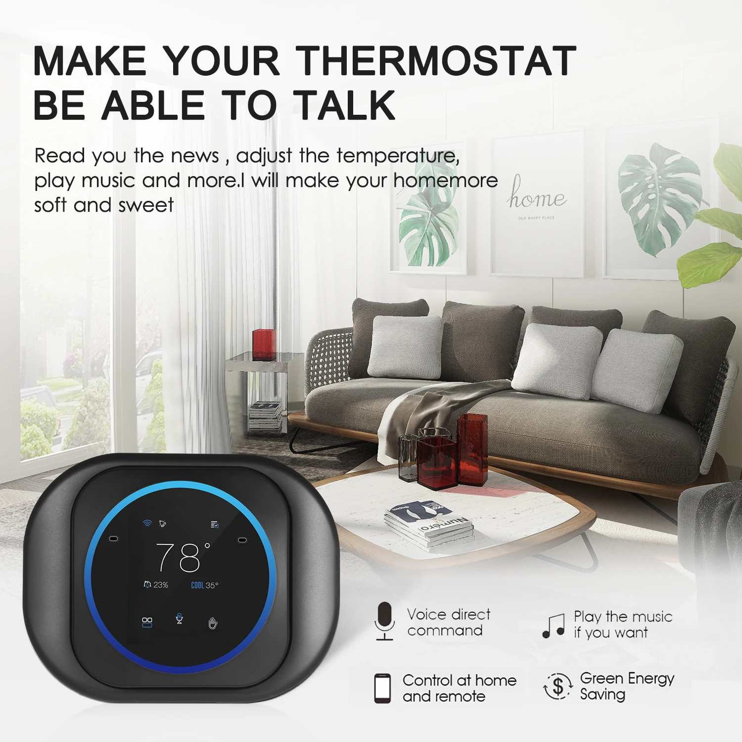 

T18UTW-7-WIFI Smart Thermostat Compatible with Built-In Alexa Tuya APP Control Programmable Universal Temperature Controller