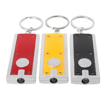 

Mini Super Bright Light LED FlashLight Plastic Single File Flashlights With Keychain 28TC