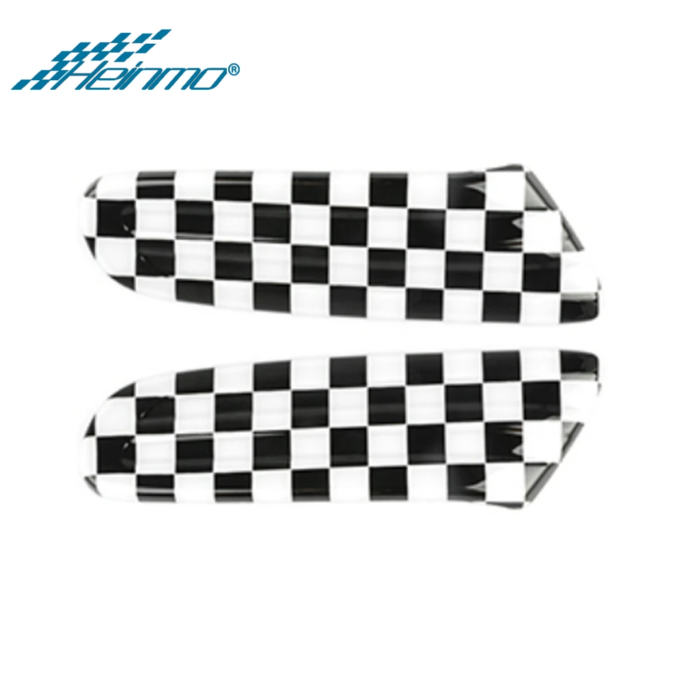 Checker F55 F56 F57 Для Mini Cooper F54 автомобильный стикер для Mini F56 поворотник крыло крышка для Mini Cooper F55 F57 F56 автомобильный стиль аксессуары наклейка - Название цвета: Checker F55 F56 F57