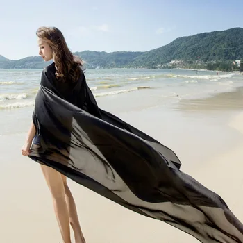 

Summer women scarf thin shawls and wraps lady solid female hijab stoles long cashmere pashmina