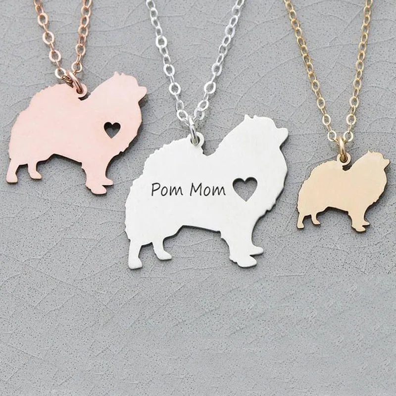 

Cute Pomeranian NecklaceCan Custom Made Any Name Pendant Necklace Jewelry YP7569