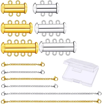 

Slide Buckle Lock Necklace Connector Layered Necklace Side Buckle for Layered Bracelet Necklace Buckle Buckle DIY Jewelry Access
