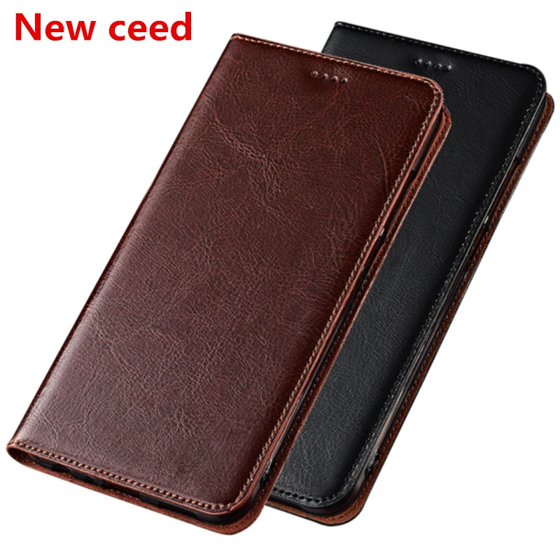  Business Crazy Horse Genuine Leather Magnetic Phone Case Card Holder For Apple iphone 7 Plus Case F