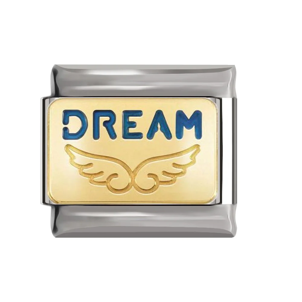 DJ159 E Hapiship Новинка 9 мм ширина Daisy Dream Lucky King Чемпион браслет с итальянскими подвесками из нержавеющей стали для изготовления ювелирных изделий DJ159 - Окраска металла: DJ159 E
