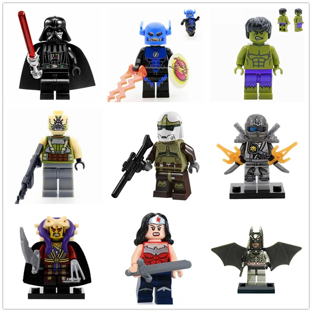 Супер Герои Legoings Железный человек Капитан Америка строительные блоки активные