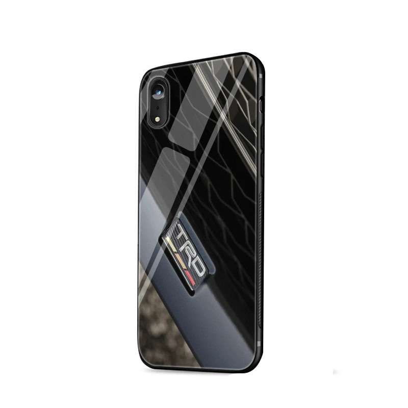 G12 Стеклянный чехол для телефона из термопластичного стекла для Apple iPhone 5 5S SE 6 6S 7 8 Plus XR X XS Max чехол с логотипом автомобиля TRD Toyota Racing - Цвет: G12