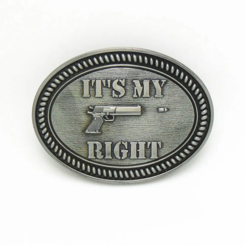 

Western cowboy European and American IT S MY RIGHT zinc alloy belt buckle men and women gift items