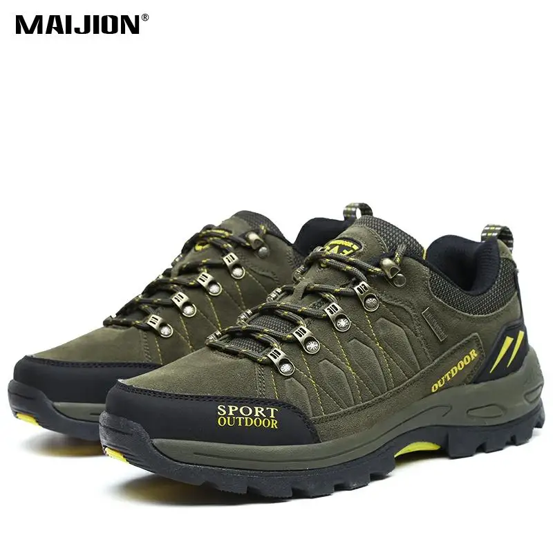 Износостойкие походные ботинки для улицы мужские замшевые треккинговые из