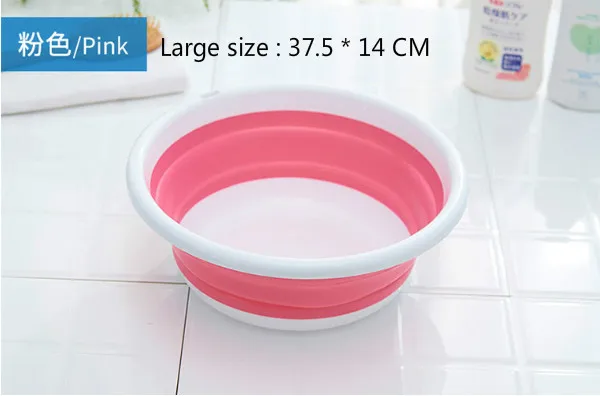Red large Складное ведро, легко хранить складную ванну для ног, складной умывальник для путешествий за рубежом, дорожный умывальник, принадлежности для кемпинга - Цвет: Red large