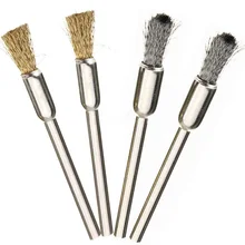 36 шт. маленькая проволока сталь латунь полировка щеток щетка колеса Набор для вращающегося инструмента