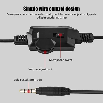 

Headset Computer Gaming Headset USB 3.5 mm, Surround Sound Headset with Microphone