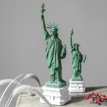 

Creative Statue Liberty Action Figure Sculpture Modern Art Ornaments Office Desk Crafts Arredamento Casa Greek Mythology AC50DX